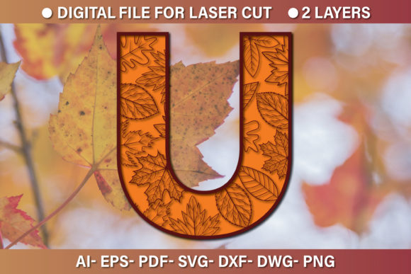 3D Paper Cut SVG U: Crafts & Graphics