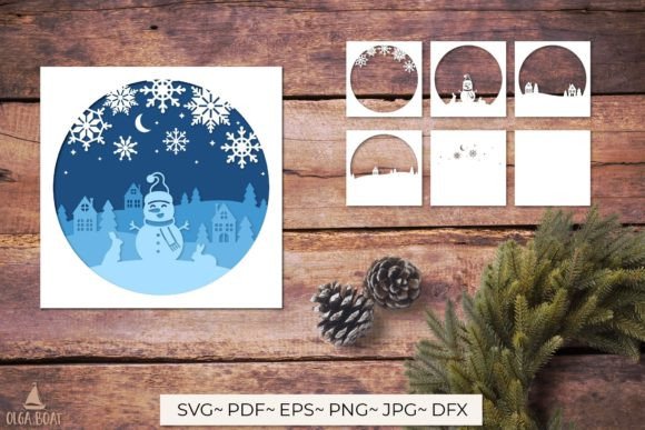 3D Snowman Shadow Box: Crafts & Graphics
