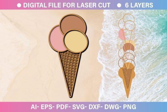 3D Summer Paper Cut SVG: Graphics for Crafts