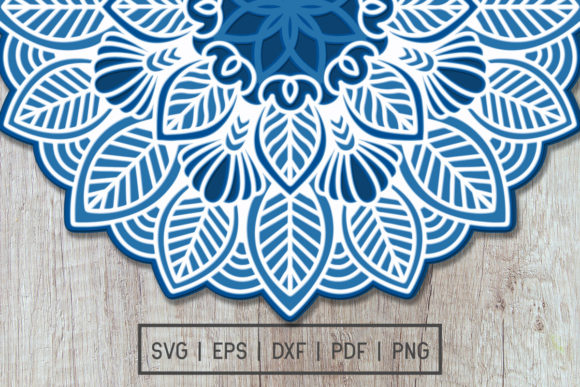 3D SVG Mandala for Shadow Boxes
