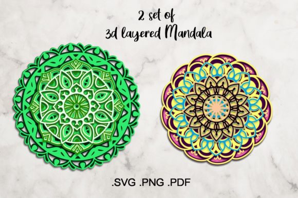 3D SVG Mandalas for Shadow Boxes