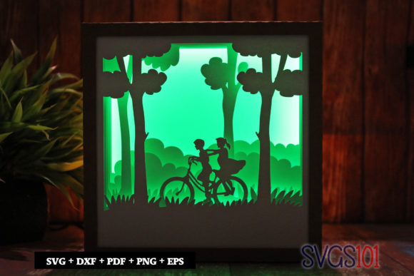 3D SVG Shadow Boxes: Boy & Girl Bike Review