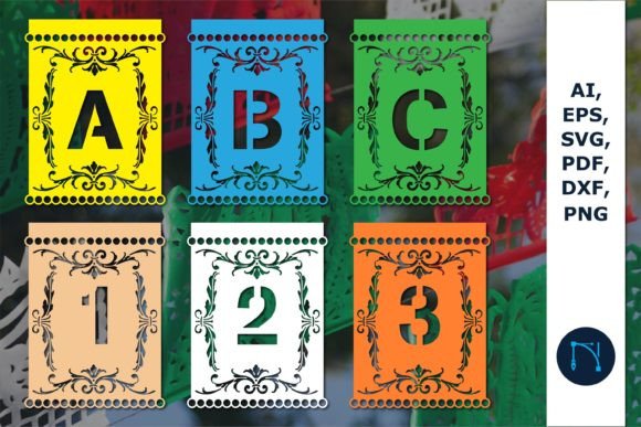 Alphabet NUMBER Banner 3d SVG Bundle: Graphics for Crafts
