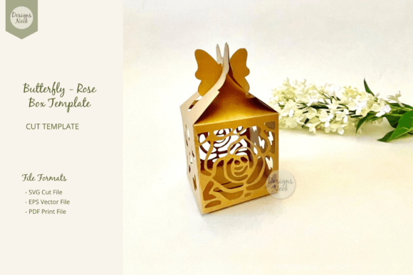 Butterfly Top Box T: 3D SVG for Shapes