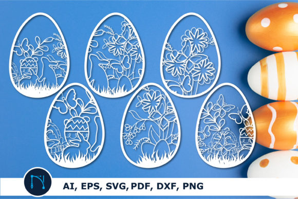 Easter Egg SVG Graphics for Crafts & Branding