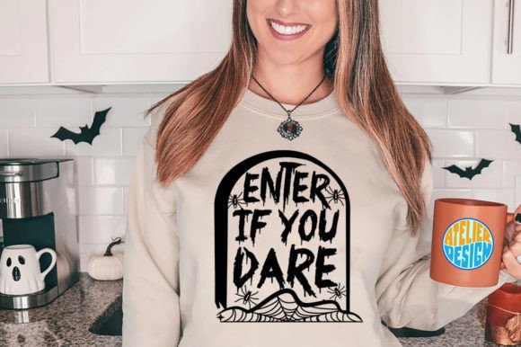 Enter if You Dare Vintage 3d Svg Hoodie Graphics for Crafts