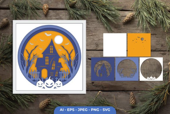 Halloween House SVG: Crafts & Graphics