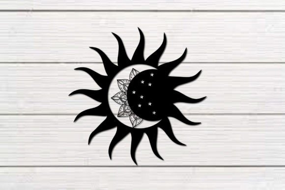 Mandala Sun Moon 3d Svg: Crafts & Graphics