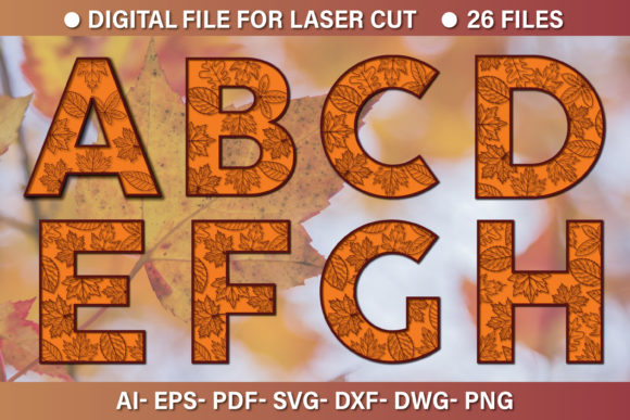 Multilayer 3D Alphabet SVG for Crafts & Graphics