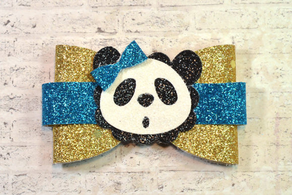 Panda Bow Template: 3D SVG Shapes for Web