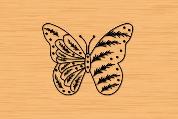 Papercut Butterfly Wildflower 3d SVG for Crafts & Graphics