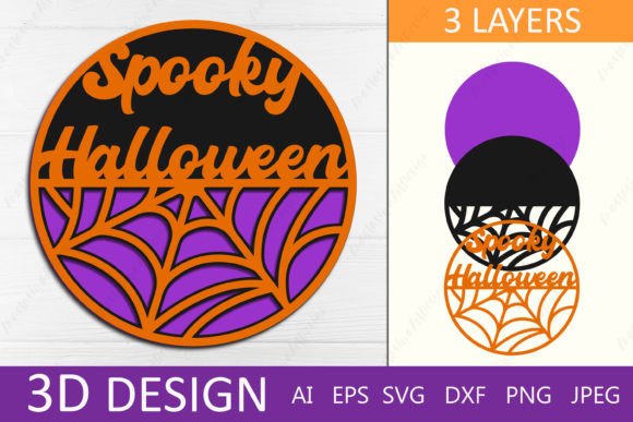 Spooky Halloween 3d Layered Svg: Graphics for Crafts